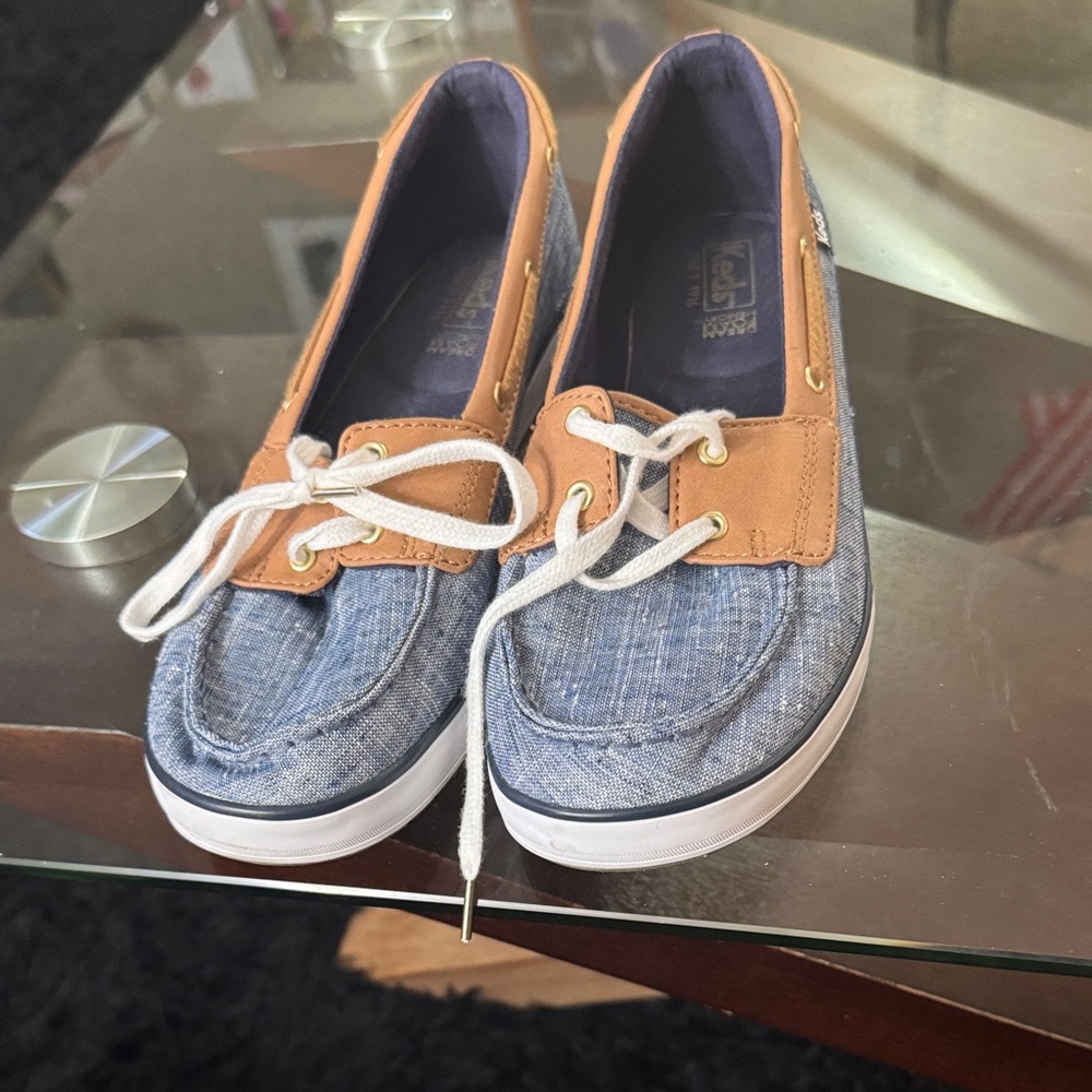 Keds Denim and Tan Loafers - Picture 6 of 8